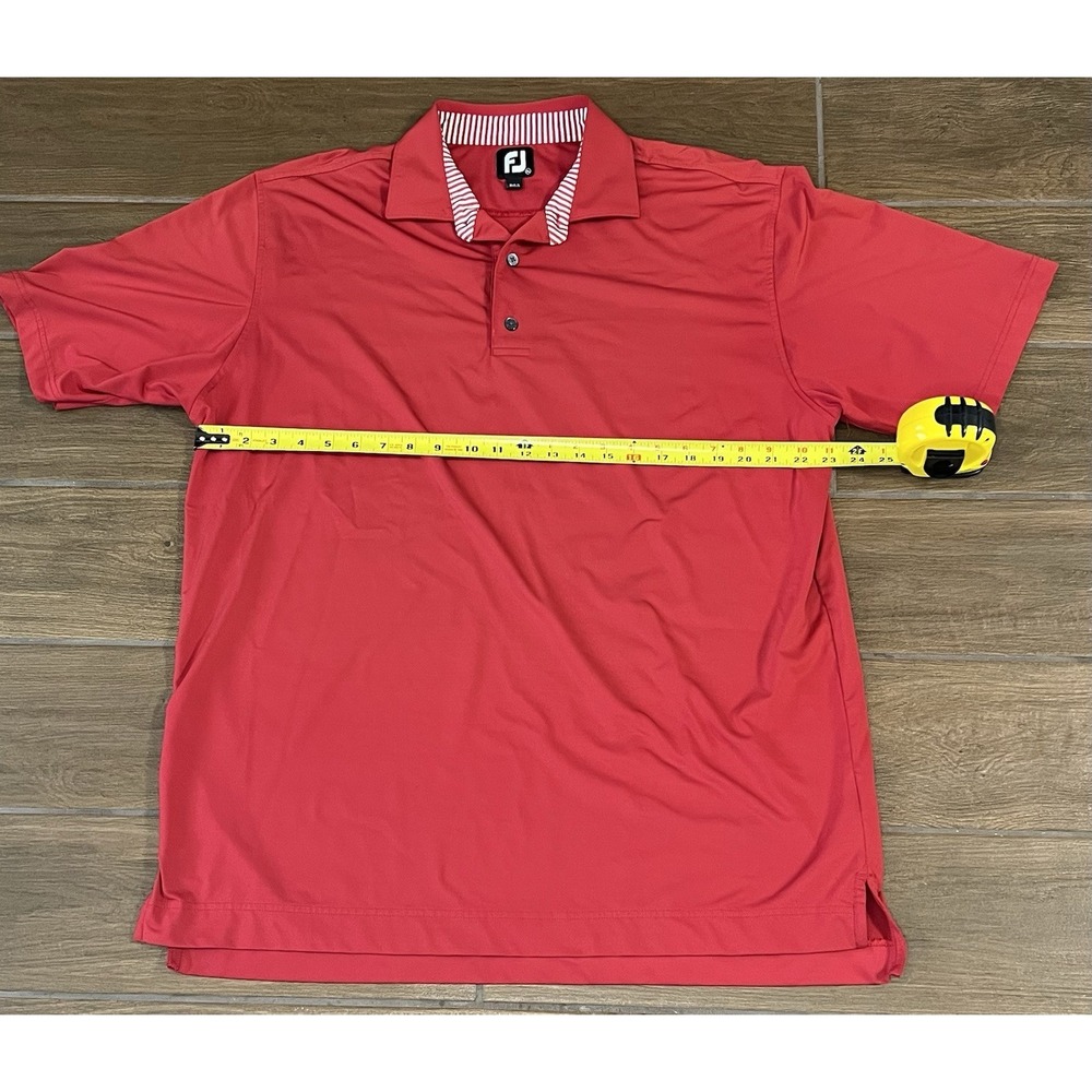 Footjoy FJ Men's Golf Polo Shirt XL Red Short Sleeve - Picture 3 of 6